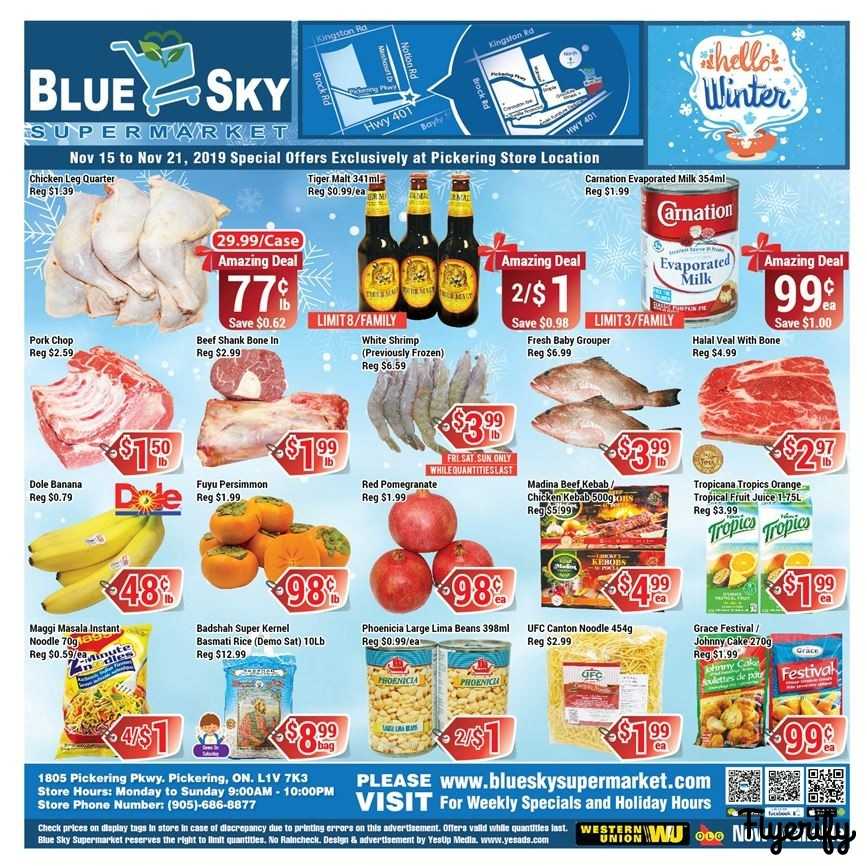 Blue Sky Supermarket Pickering Flyer November 15 To 21 Canada