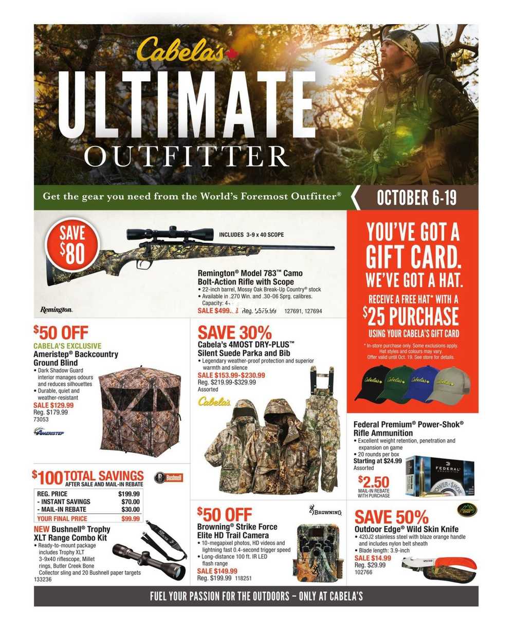 Cabela's Flyer October 6 to 19 Canada