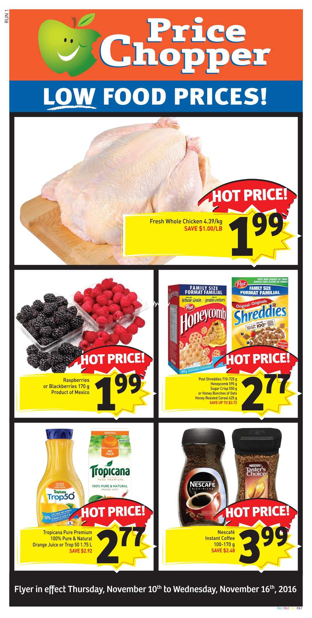 Price Chopper Flyer November 10 to 16 Canada