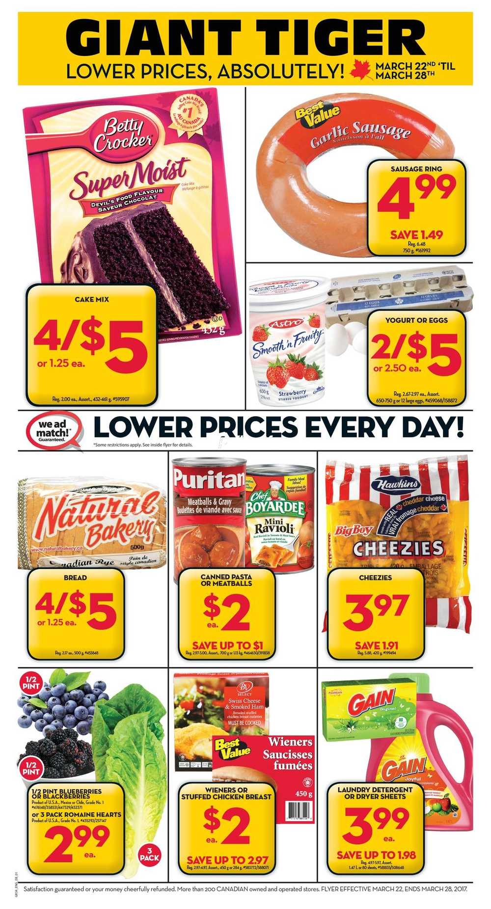 Giant Tiger (West) Flyer March 22 to 28 Canada