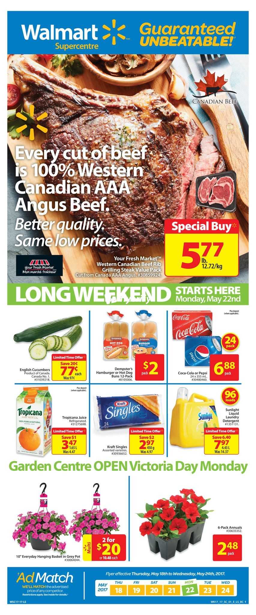 walmart supercentre west flyer may 18 to 24 canada walmart super centre flyer
