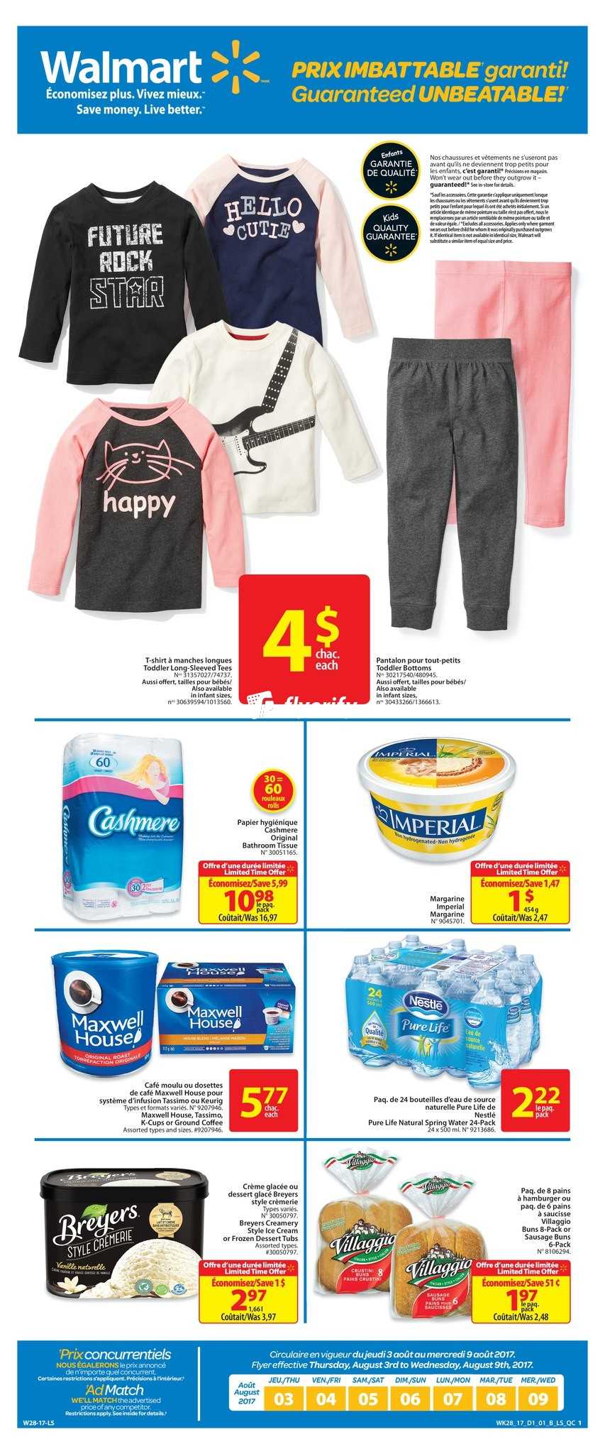 Walmart (QC) Flyer August 3 to 9