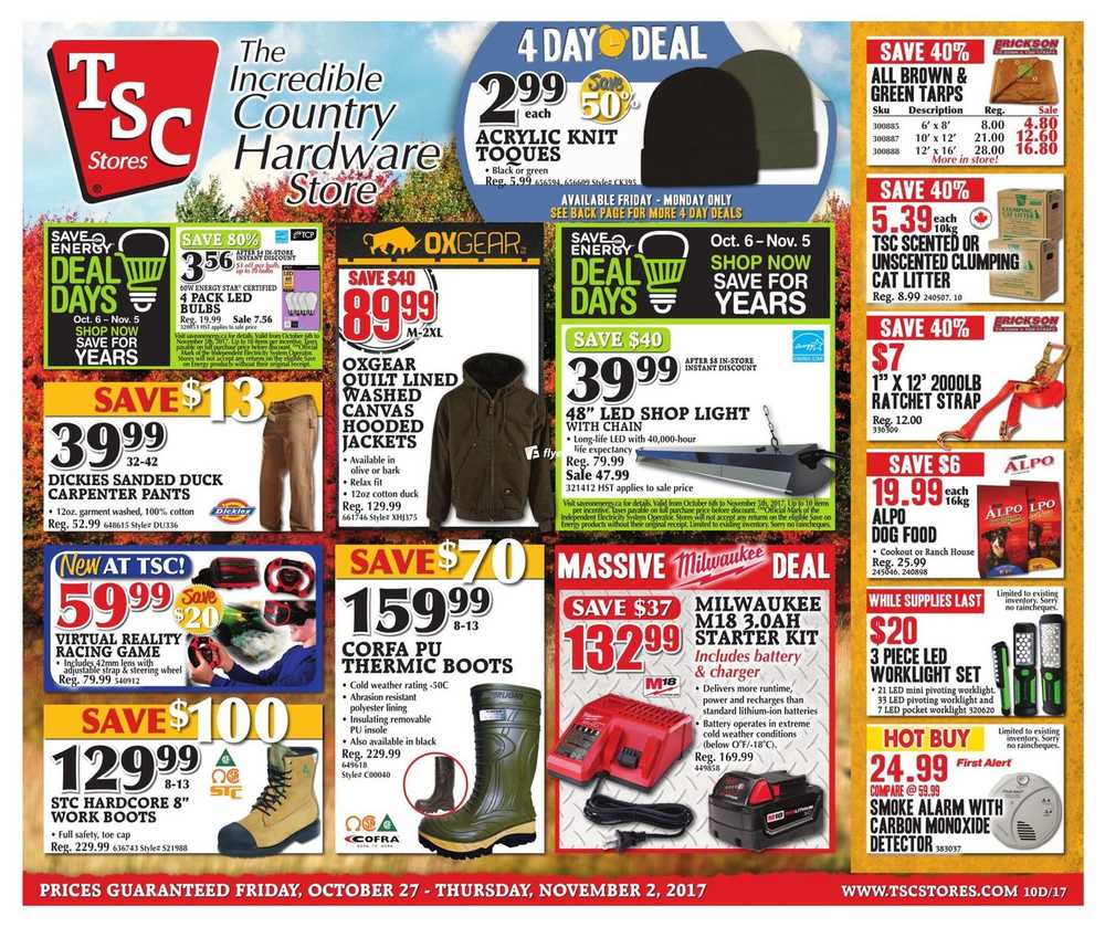 tsc stores flyer october 27 to november 2 canada tsc flyer this week