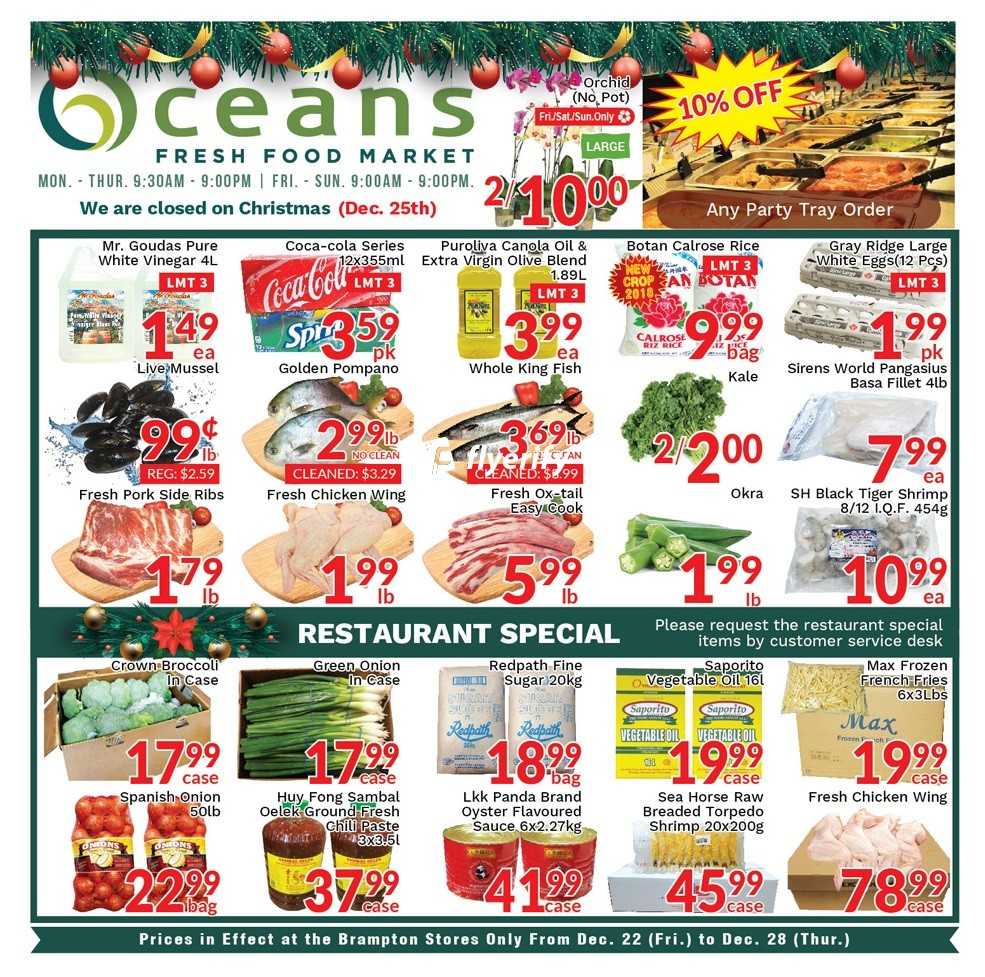 Oceans Fresh Food Market (Brampton) Flyer December 22 to 28 Canada