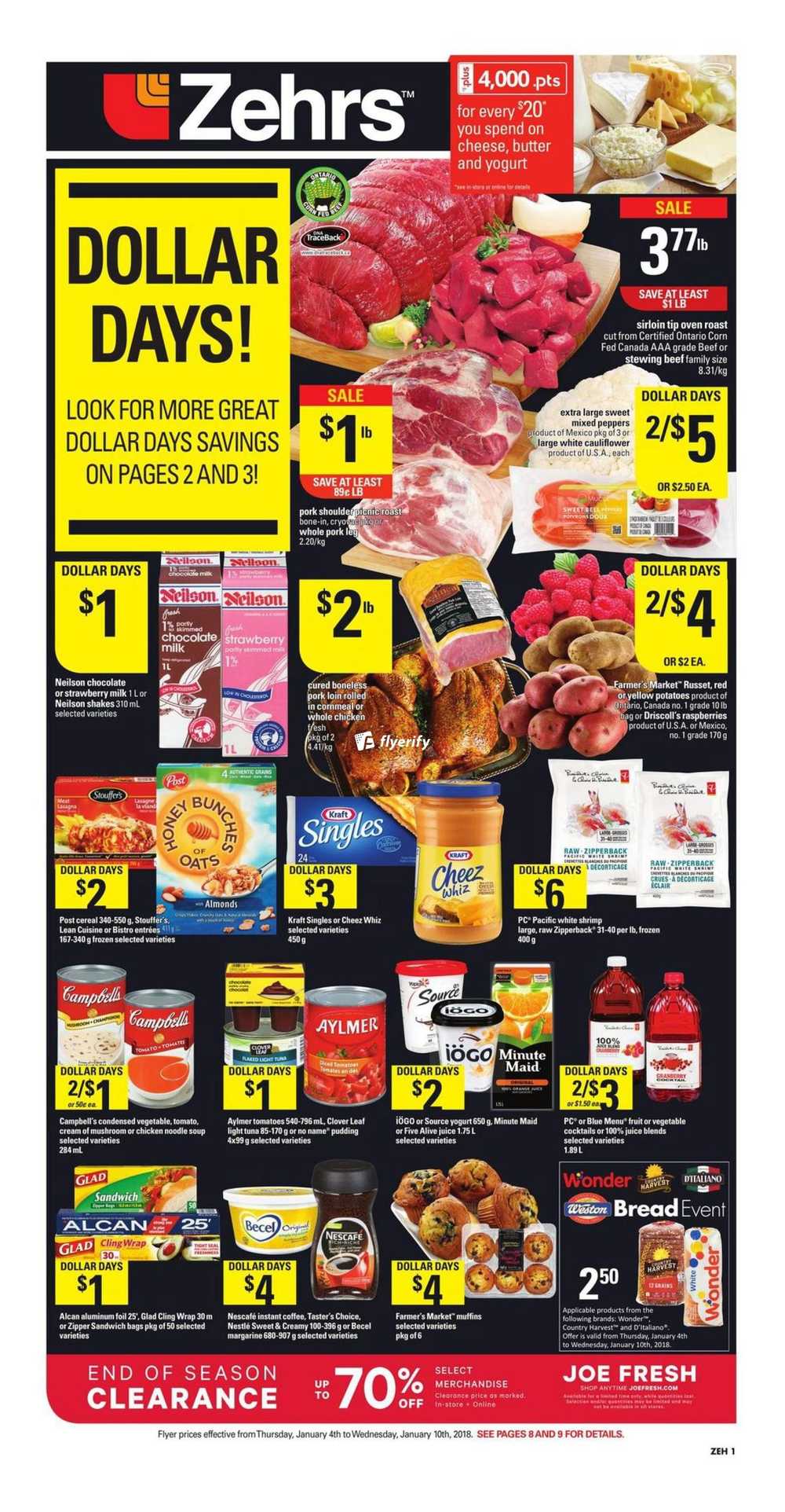 Zehrs Flyer January 4 to 10 Canada