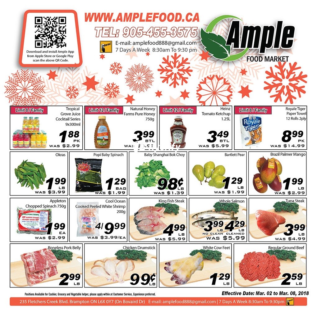ample food market flyer march 2 to 8 canada ample food mart flyer