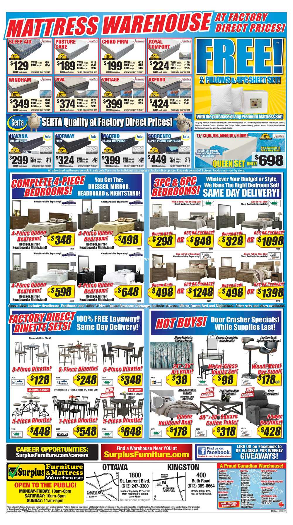 Surplus Furniture And Mattress Warehouse Ottawa On Canada Surplus Furniture Mattress Warehouse Ottawa Flyer March 6 To