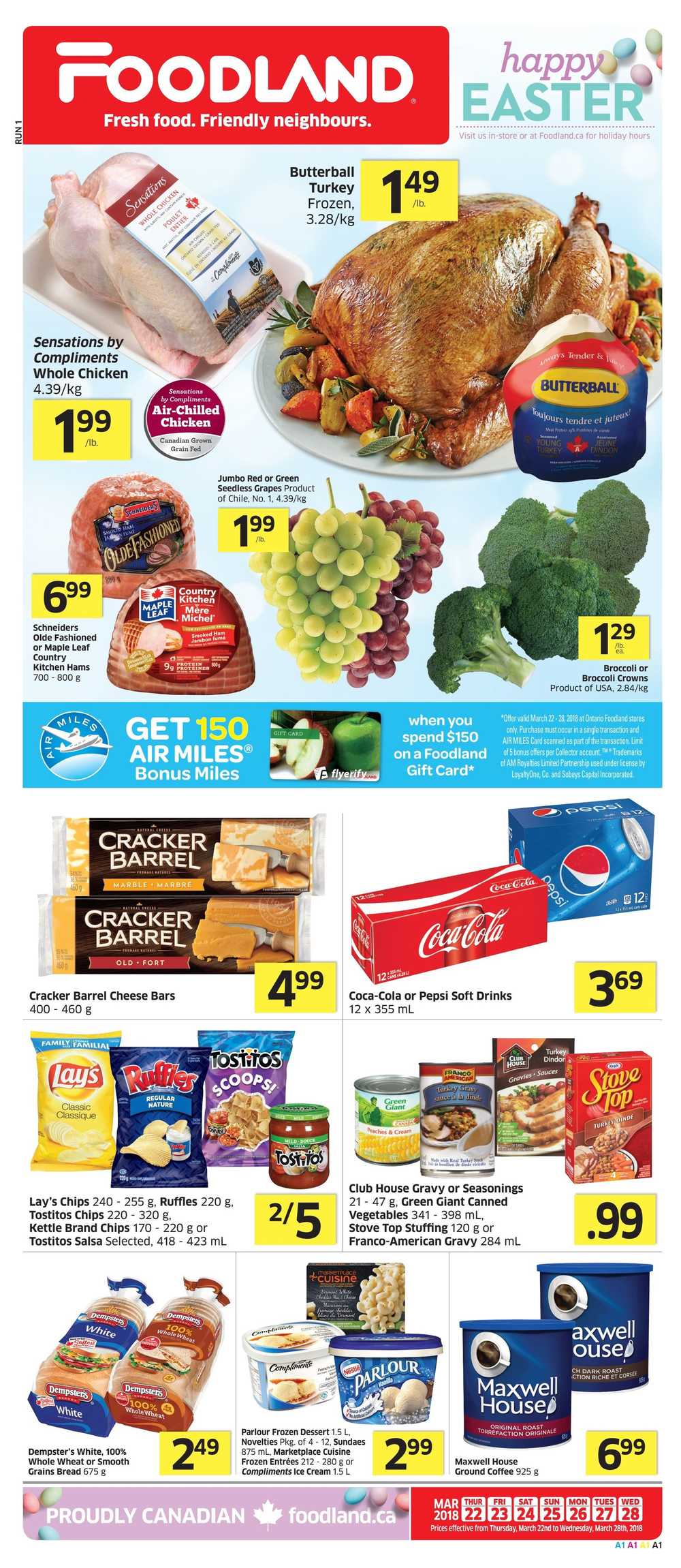 foodland on flyer march 22 to 28 canada foodland weekly grocery flyer