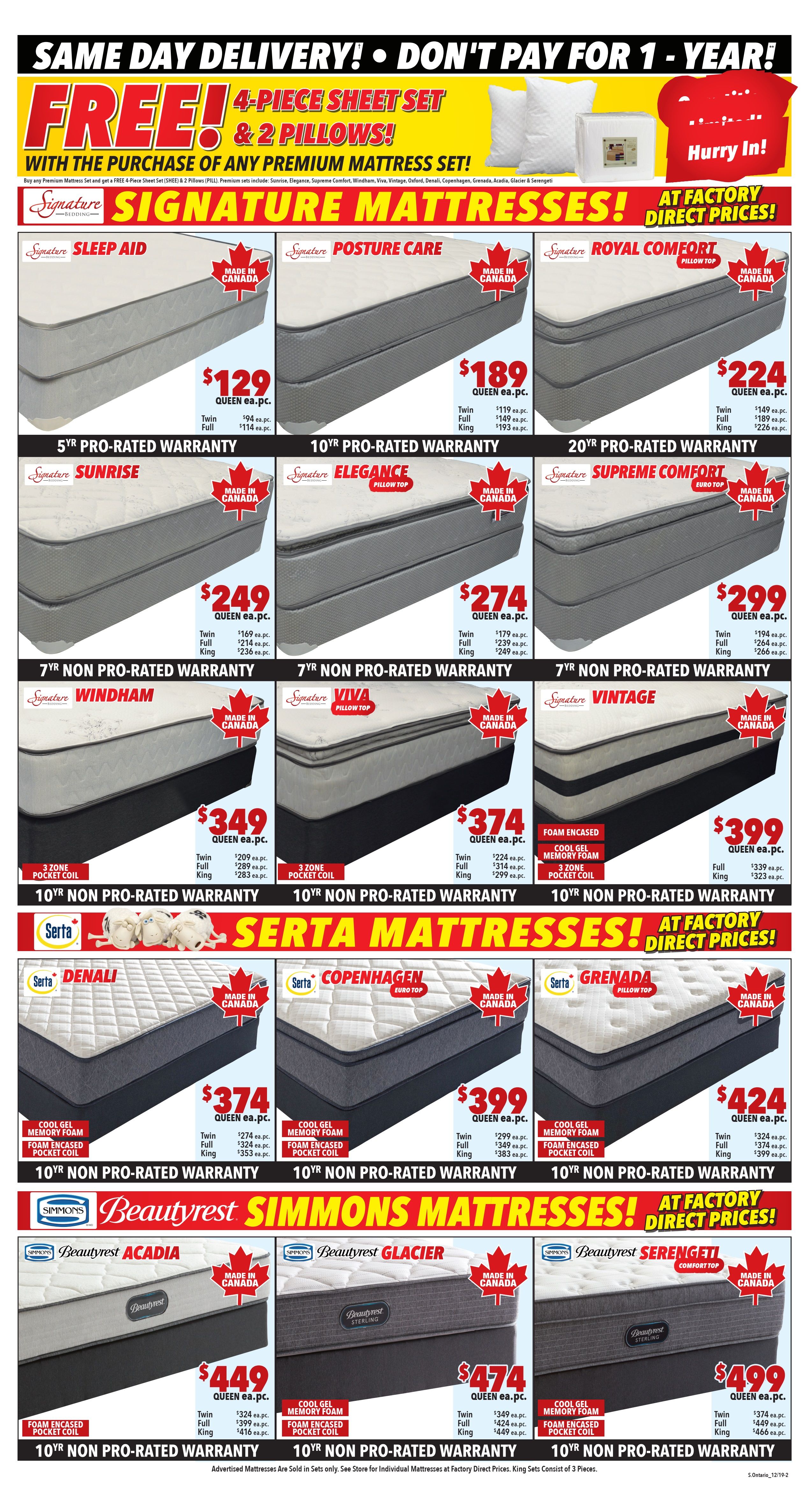 Surplus Furniture & Mattress Warehouse (St. Catherines) Flyer December 3 to 16