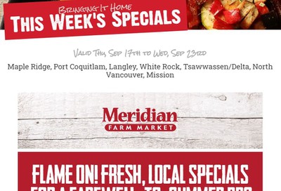 Meridian Meats and Seafood Flyer September 17 to 23