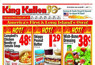 King Kullen Weekly Ad September 18 to September 24