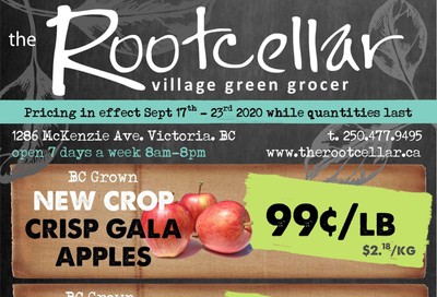 The Root Cellar Flyer September 17 to 23