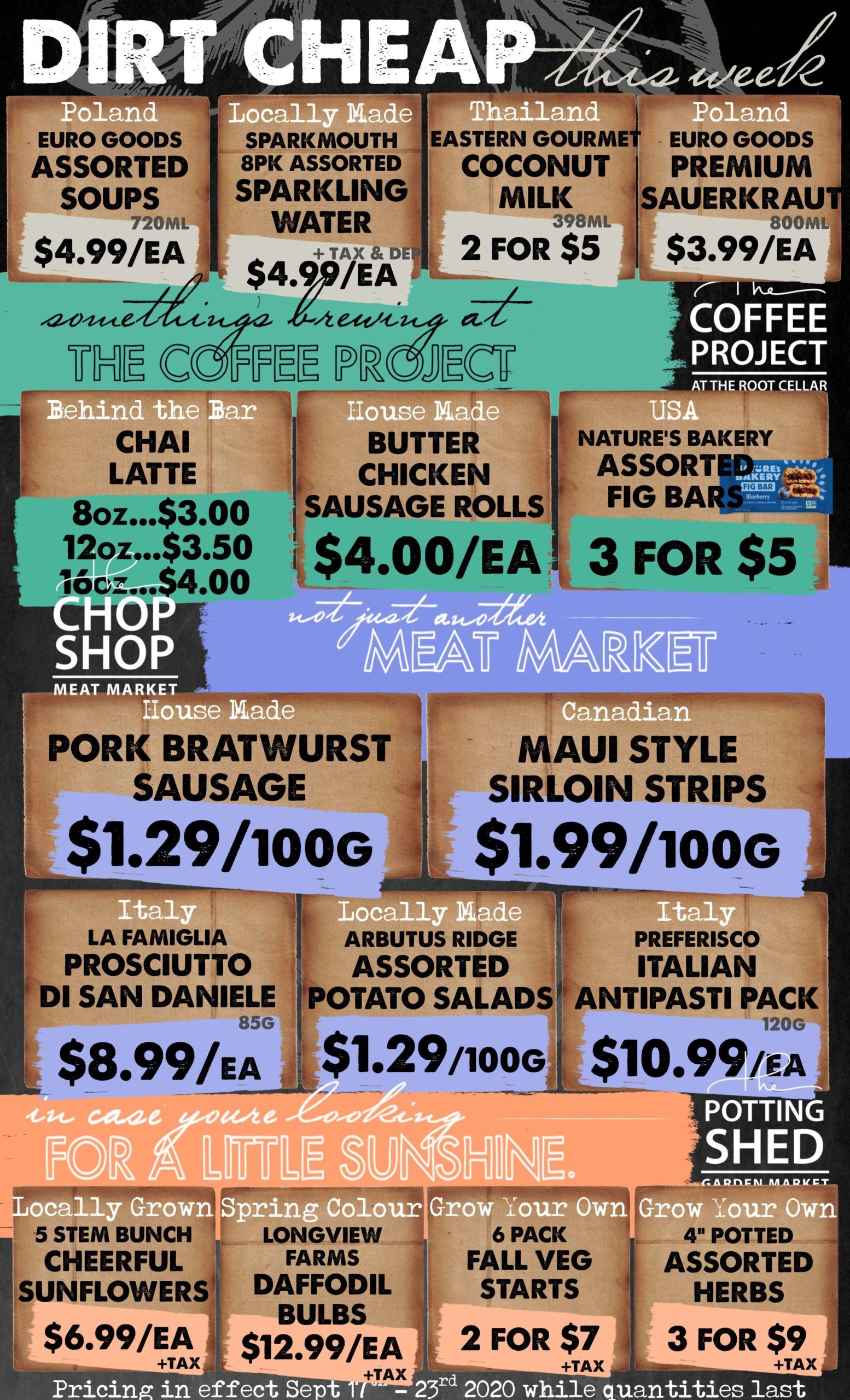 The Root Cellar Flyer September 17 to 23
