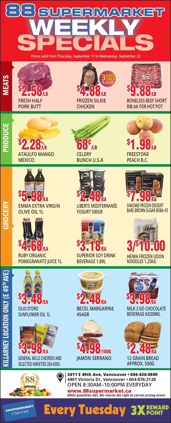 88 Supermarket Flyer September 17 to 23