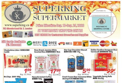 Superking Supermarket (London) Flyer September 18 to 24