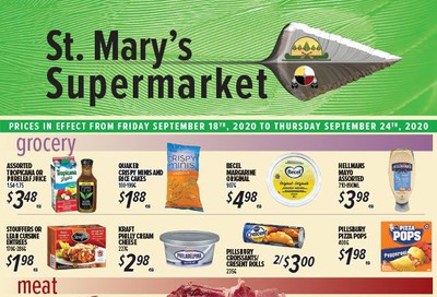 St. Mary's Supermarket Flyer September 18 to 24