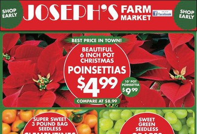 Joseph's Farm Market Flyer December 4 to 9
