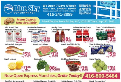 Blue Sky Supermarket (North York) Flyer September 18 to 24