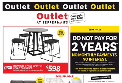 Outlet at Tepperman's Flyer September 18 to 24