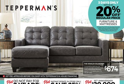 Tepperman's Flyer 3-Day Sale Flyer September 18 to 20