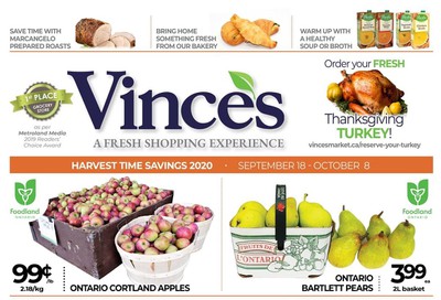 Vince's Market Flyer September 18 to October 8