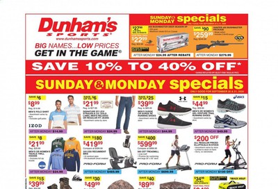 Dunham's Sports Weekly Ad Flyer September 19 to September 24