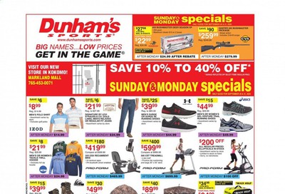 Dunham's Sports (IN) Weekly Ad Flyer September 19 to September 24