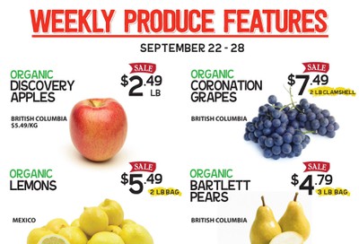 Pomme Natural Market Flyer September 22 to 28