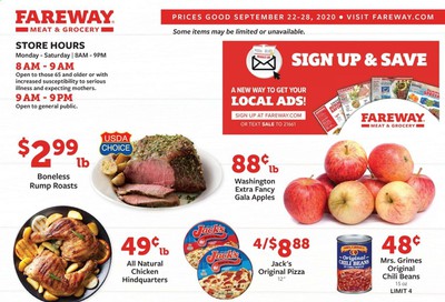 Fareway Weekly Ad Flyer September 22 to September 28