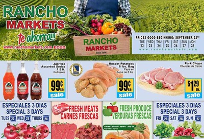 Rancho Markets Weekly Ad Flyer September 22 to September 28