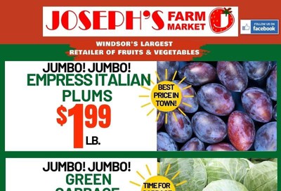 Joseph's Farm Market Flyer September 23 to 28