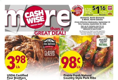 Cash Wise (MN, ND) Weekly Ad Flyer September 23 to September 29
