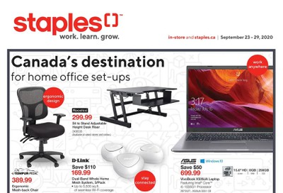 Staples Flyer September 23 to 29