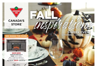 Canadian Tire Fall Inspirations Flyer September 25 to October 15