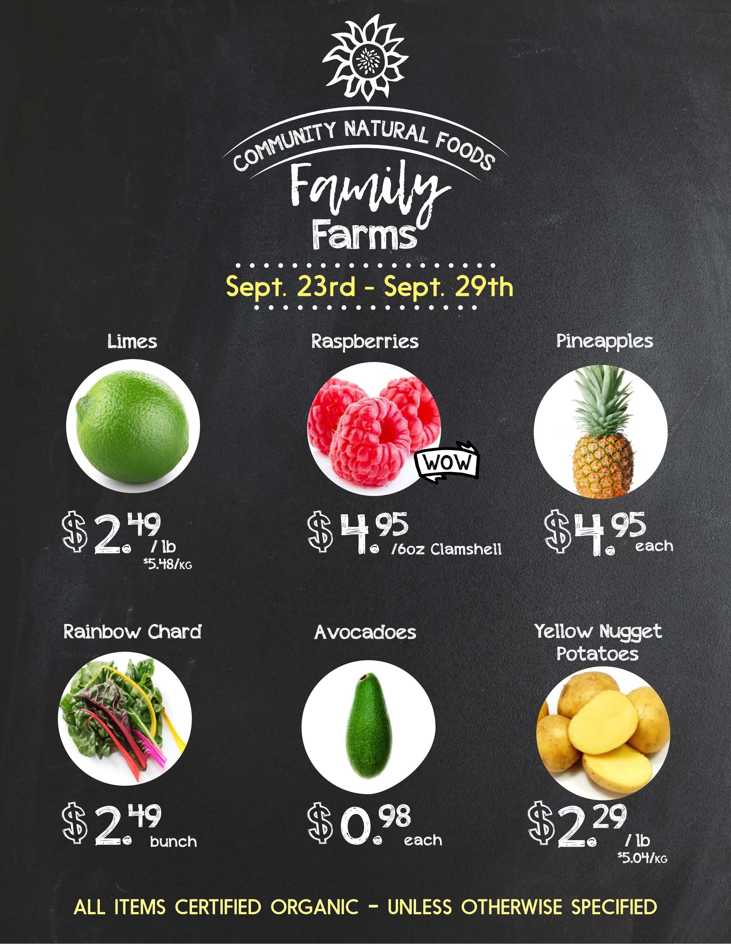 Community Natural Foods Flyer September 23 to 29