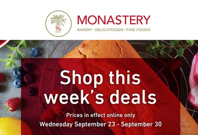 Monastery Bakery Flyer September 23 to 29