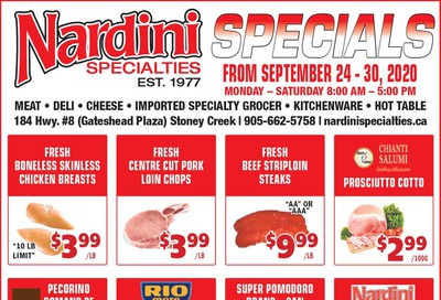 Nardini Specialties Flyer September 24 to 30