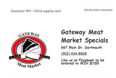 Gateway Meat Market Flyer December 5 to 11