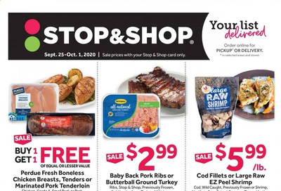 Stop & Shop (NJ) Weekly Ad Flyer September 25 to October 1 Stop & Shop (NJ) Weekly Ad Flyer September 25 to October 1
