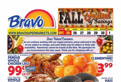 Bravo Supermarkets Weekly Ad Flyer September 25 to October 1
