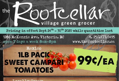 The Root Cellar Flyer September 24 to 30