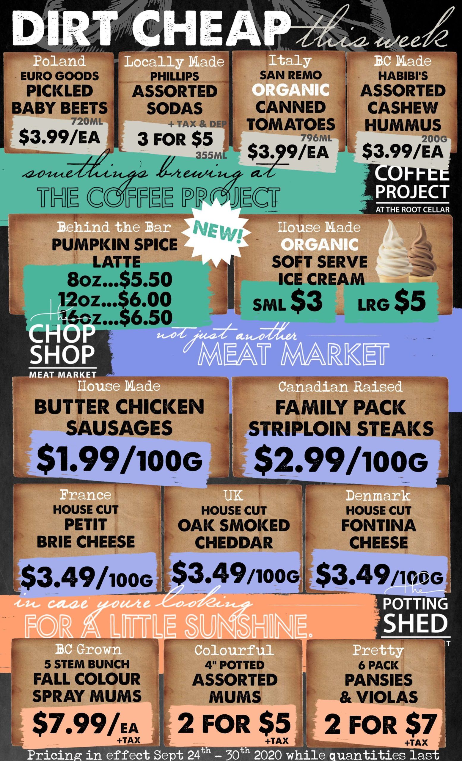The Root Cellar Flyer September 24 to 30