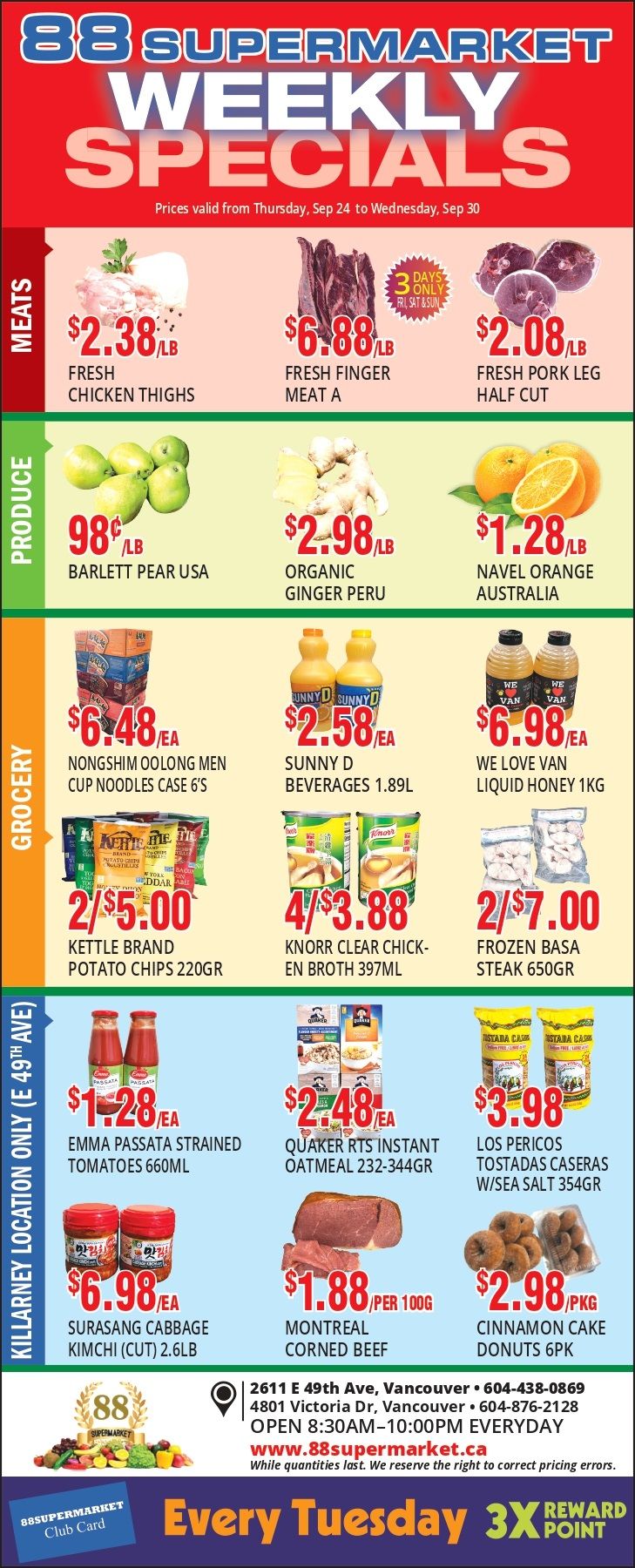 88 Supermarket Flyer September 24 to 30
