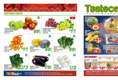 Tasteco Supermarket Flyer September 25 to October 1