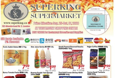 Superking Supermarket (London) Flyer September 25 to October 1