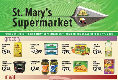 St. Mary's Supermarket Flyer September 25 to October 1