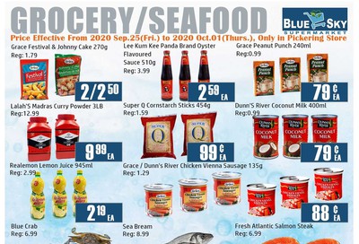 Blue Sky Supermarket (Pickering) Flyer September 25 to October 1