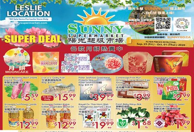 Sunny Supermarket (Leslie) Flyer September 25 to October 1