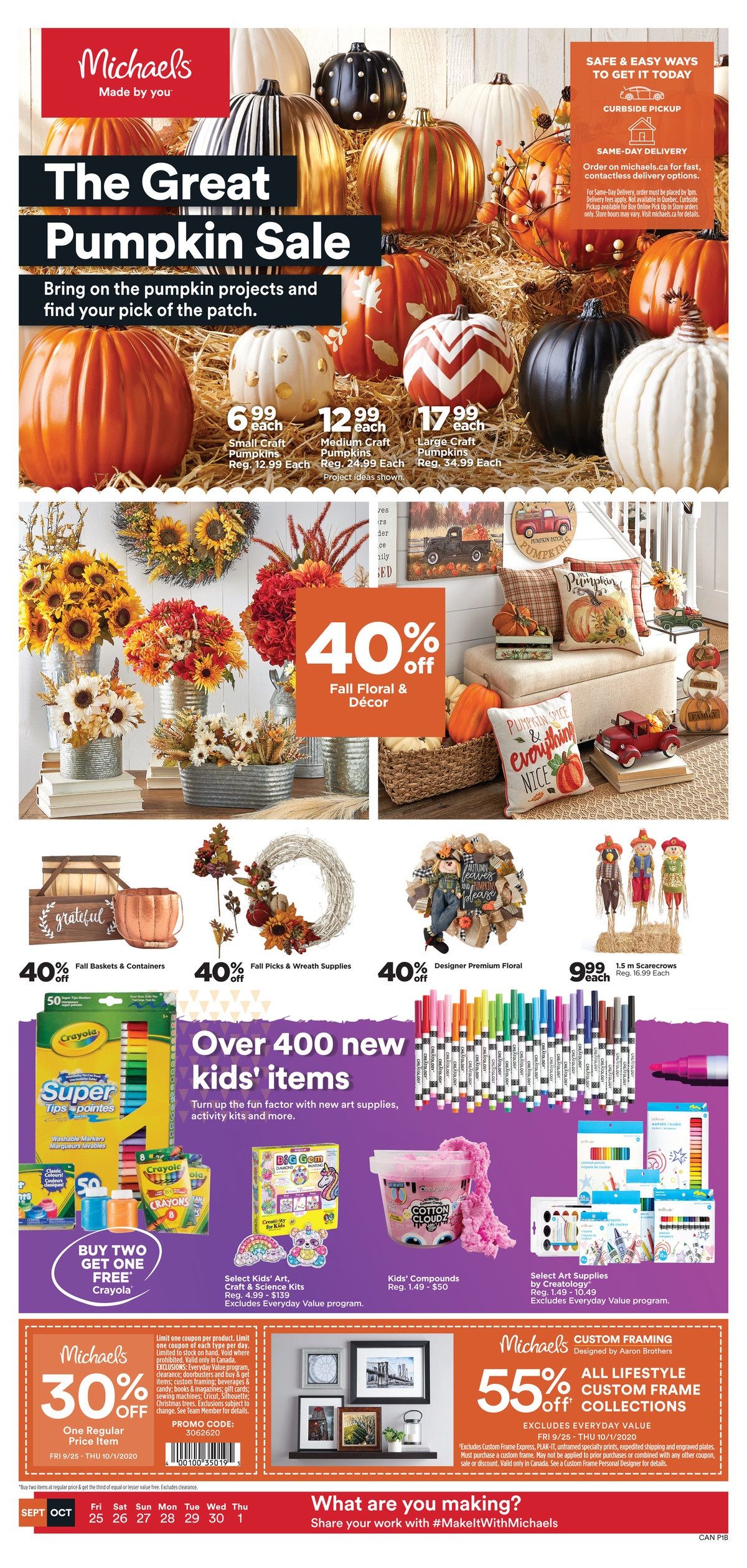 Michael's Flyer September 25 to October 1
