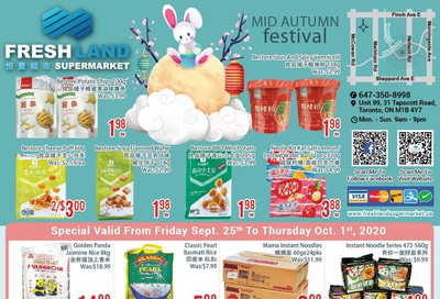 FreshLand Supermarket Flyer September 25 to October 1